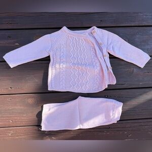 H&M Girl Sweater and Pants Set 3 months